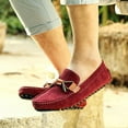 thumbnail image 5 of Men's Casual Loafers Slip On Leather Shoes Lightweight Driving Shoes Moccasins Classic Penny Loafer Flats Boat Shoes Outdoor Walking Shoes, 5 of 7