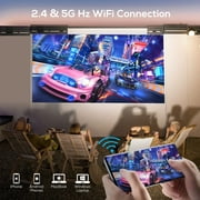 CocoBear 1080P Native Projector with 5G WiFi & Bluetooth 5.2, 9000 Lumens LED, 4K Supported, 180 Display, Portable Home Theater Projector with Carry Bag