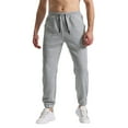 thumbnail image 1 of cfhntfmh Mens Casual Jogger Pants Solid Textured Drawstring Stretch Elastic Waist Tapered Workout Sweatpants with Pockets, 1 of 6