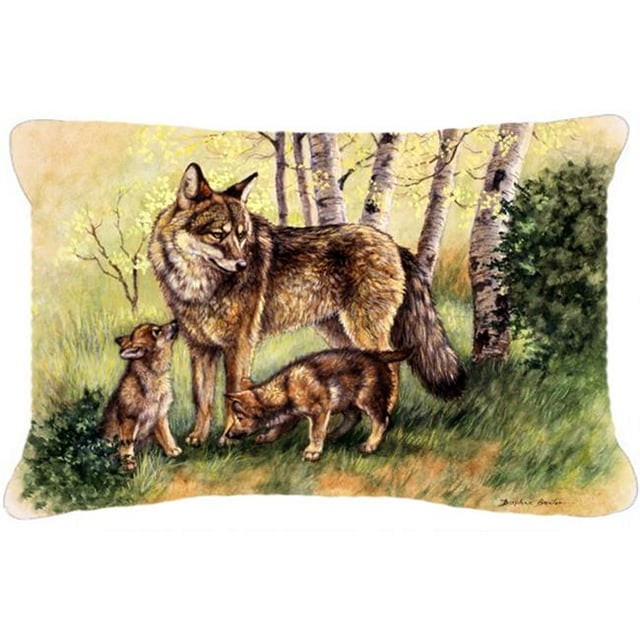 Loup Loups par Coussin Décoratif en Tissu Daphne Baxter