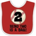 thumbnail image 3 of Inktastic 2nd Birthday Baseball 2 Year Old Boy Boys or Girls Baby Bib, 3 of 4