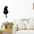 thumbnail image 3 of Naiovety Reloj de pared de gato de construcción fácil de leer y duradero con relojes ABS de operación silenciosa de péndulo Electrodomésticos negro, 3 of 6