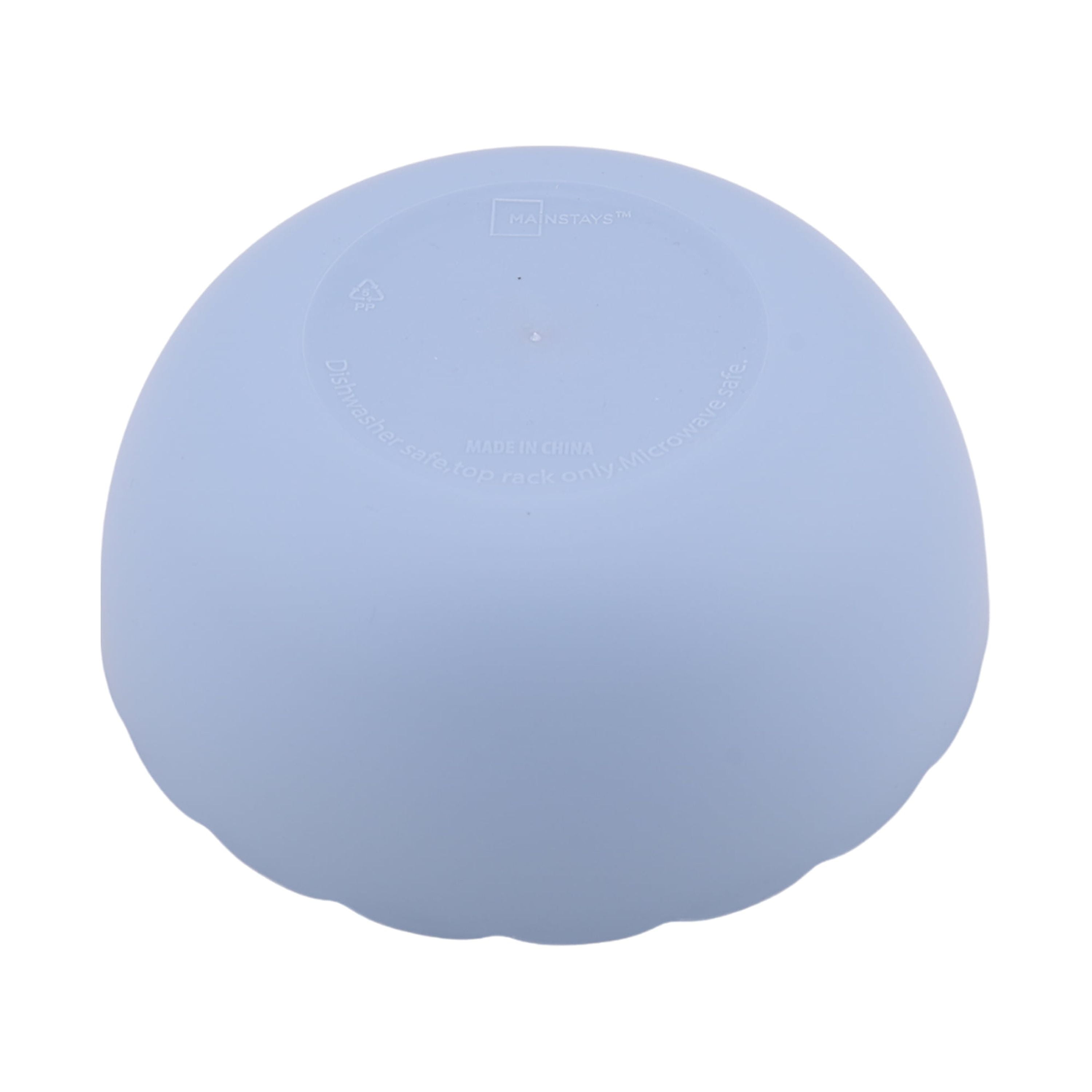 Mainstays - Blue Round Plastic Bowl, Scalloped, 38-Ounce