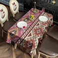 thumbnail image 2 of Rectangle Waterproof Tablecloth 60×102 Inch, Bohemia Style Reusable Indoor/Outdoor Durable Table Cover for Party Kitchen Dinner Room Decor, 2 of 6