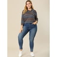 thumbnail image 2 of Top de punto de Rayas Boho Agnes Orinda Azul XL, 2 of 6