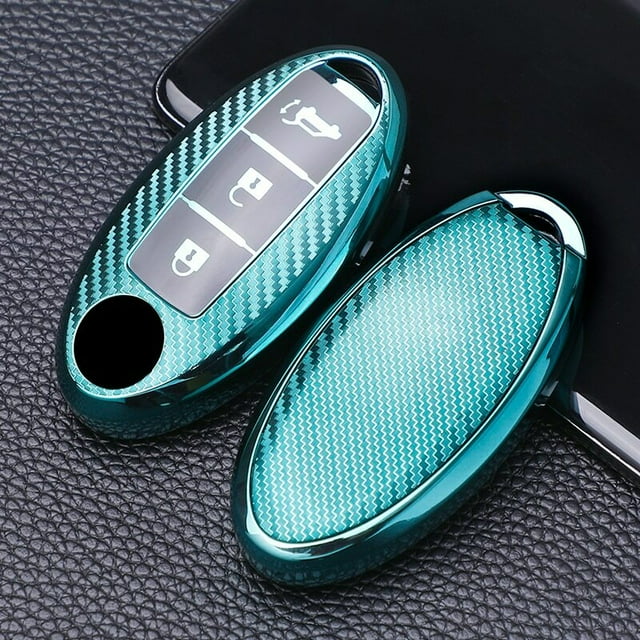 Car Key Fob Cover Case Protector TPU Carbon Fiber Remote Car Key Fob Case Cover Holder Shell For Nissan Infiniti