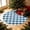 Blue, variant on Edgtyos Christmas Plaid Round Tree Skirt, Black White Check Rubber Back Non Slip Waterproof Fabric Floor Cover, Xmas Tree Base Living Room Decor