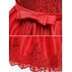 thumbnail image 5 of Vestido LZH de encaje rojo con lazo para niñas de 3 a 6 meses, 5 of 6