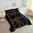 thumbnail image 4 of Basketball Comforter Set Full Size,Sports Theme Bedding Set Teens Room Decor,Basketball Court Quilt Bed Set Ball Games Gaming Bed Comforter Sets with 2 Pillowcases, 4 of 7