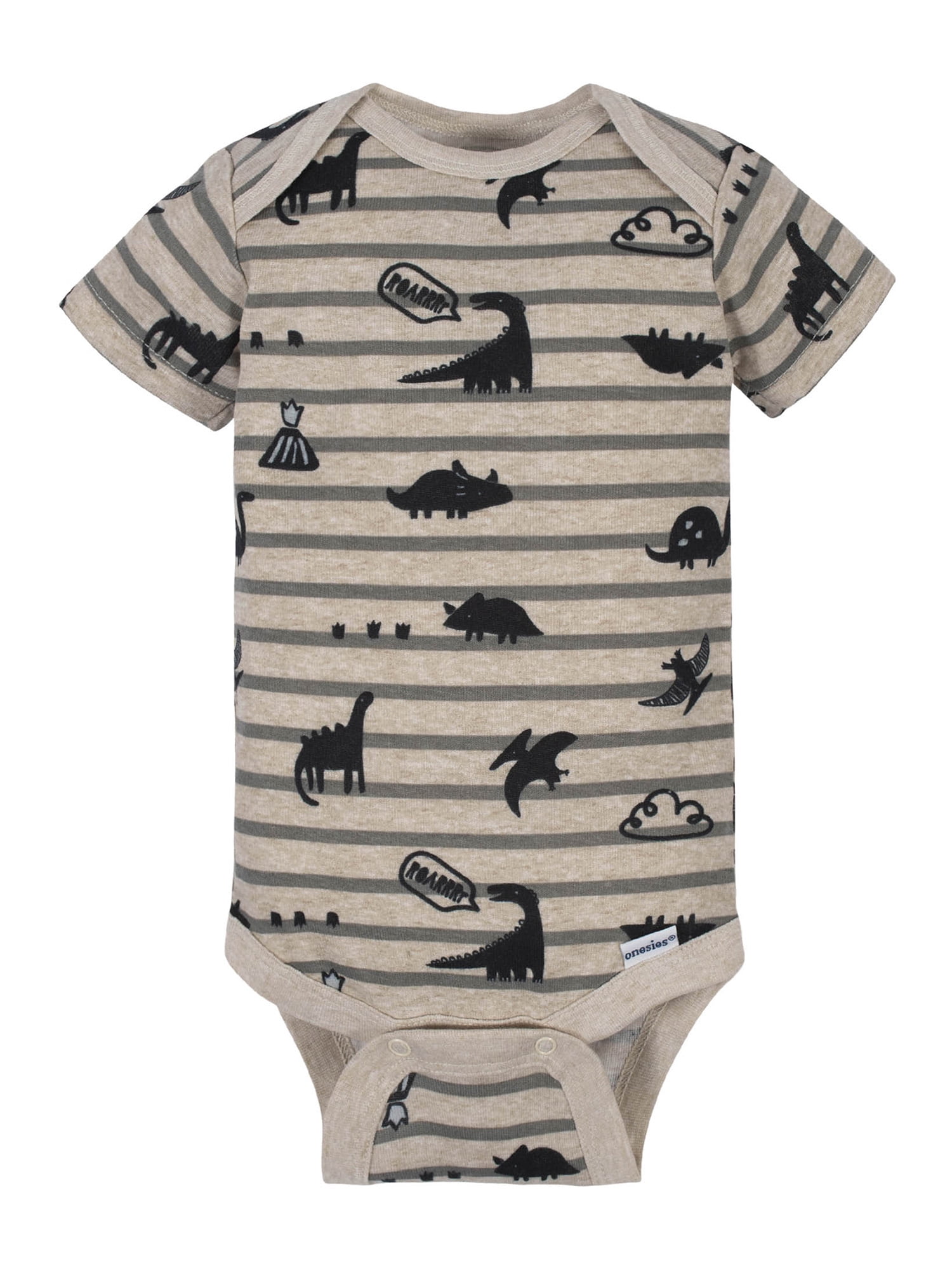 Gerber Organic Cotton Baby Boy Dino Bodysuit, 3 Pack