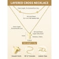 thumbnail image 5 of FindChic Layered Cross Necklace for Women, 14K Gold Plated Cross Pendant Necklace Trendy Beaded Chain Choker Necklaces Christian Faith Jewelry Gifts for Women, 5 of 9