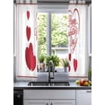thumbnail image 2 of Valentine's Day Sheer Curtains 54 Inch Length 2 Panels Set for Living Room/Bedroom, Red Love Heart Modern Minimalist Kitchen Curtains Grommet Semi-Sheer Curtains Drapes Window Treatments 42"x54"x2, 2 of 7