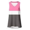 thumbnail image 5 of Wensltd Women Plus Size V Neck Sleeveless Tank Tops Color Block Soft Stretch Breathable Curved Hem Tank Shirt For Summer Daily Casual, 5 of 8