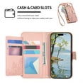 thumbnail image 3 of Decase Anti-Scratch PU Leather Wallet Case Compatible with Samsung Galaxy A26 5G,Shockproof Magnetic Buckle Hybrid Case Cover with Zipper Pocket Credit Card Slot Cash Slot Wrist Strap Lanyard,Rosegold, 3 of 12