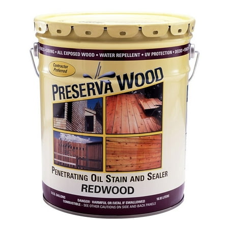 Preserva Wood Transparent Oil-Based Stain and Sealer Redwood 5
