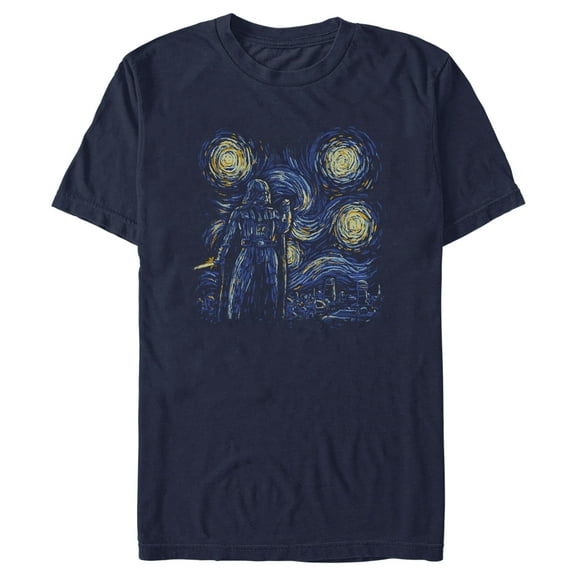 Men's Star Wars Starry Darth Vader Graphic Tee Navy Blue 2X Large