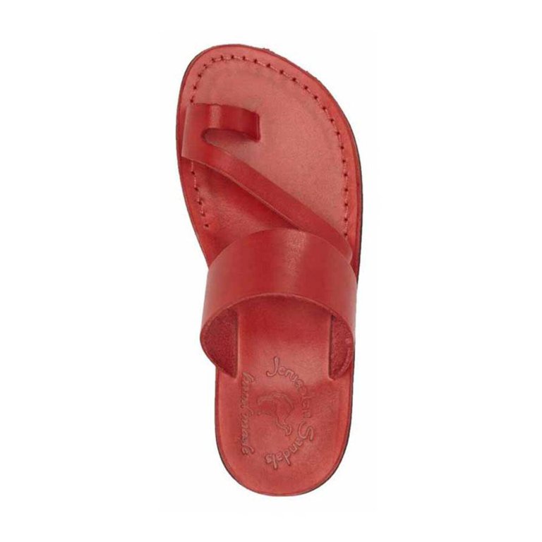 Jerusalem Sandals Women's Zohar Rubber Slide Sandal, Red, 37 EU/6