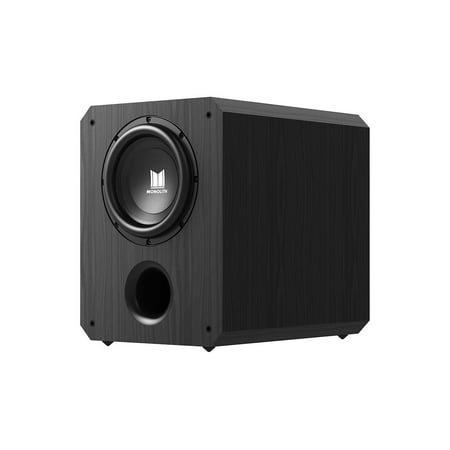 Monoprice Monolith 10 Inch Powered Subwoofer - Black | THX Select Certified, 500 Watt Amplifier, 10 Inch Driver For Studio & Home