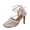 Beige, variant on Vedolay High Heels For Summer Womens Pumps Pointed Toe Slip on Slingback Cute Bowknot Classic Block Heels,Black 8.5