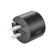 onn 12W Single USB-A Port Wall Charger, Foldable Plug, Black - Compatible with iPhone, Samsung Galaxy, Note, Pixel Devices iPad Pro, More