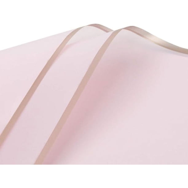 Granjero Gordo Hojas de papel para envolver flores a prueba de agua, envoltura para ramos de flores frescas, embalaje para regalos, suministros para floristería, 20 hojas, 23 x 23 pulgadas (rosa)