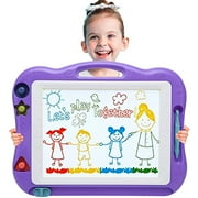 Magnetic Drawing Board Toddler Toys for Boys Girls, 17 Inch Magna Erasable Doodle Board for Kids A Colorful Etch Education Sketch Doodle Pad Toddler Toys for Age 3 4 5 6 7 Year Old Boy Girl