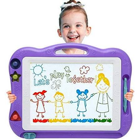 Magnetic Drawing Board Toddler Toys for Boys Girls, 17 Inch Magna Erasable Doodle Board for Kids A Colorful Etch Education Sketch Doodle Pad Toddler Toys for Age 3 4 5 6 7 Year Old Boy Girl