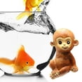 thumbnail image 3 of Monkey Figurine Realistic Vivid Appearance - Cartoon Detailed High Simulation Resin Mini Monkey - Fish Tank Decoration Aquarium Ornament, 3 of 8