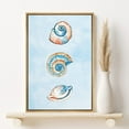thumbnail image 2 of PixonSign Framed Canvas Print Wall Art Pastel Orange and Blue Seashells Nature Ocean Illustrations Modern Art Nautical Relax/Calm Multicolor Boho Decor for Living Room, Bedroom - 24"x36" Natural, 2 of 5