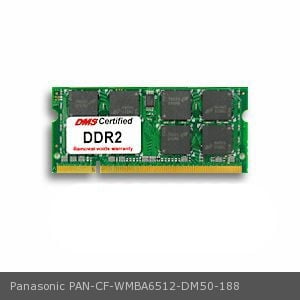 Panasonic 45 200 DMS Compatible/Replacement for Panasonic CF-WMBA6512 Toughbook 74 512MB DMS Certified Memory 200 Pin DDR2-667 PC2-5300 64x64 CL5 1.8V SODIMM - DMS ()