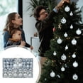 thumbnail image 2 of Twfbrm 100Pcs Christmas Balls Electroplated Plastic Christmas Decorations Shatterproof Home Holiday Party Christmas Decor Hanging Christmas Tree Ornaments, 2 of 6