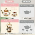 thumbnail image 2 of 20-Piece Ceramic Tea Set & Coffee Set with Metal Stand ,Vintage Elegance Afternoon Tea Set Floral Pattern The Perfect Choice for Afternoon Tea Moments and Gifting Occasions, 2 of 14