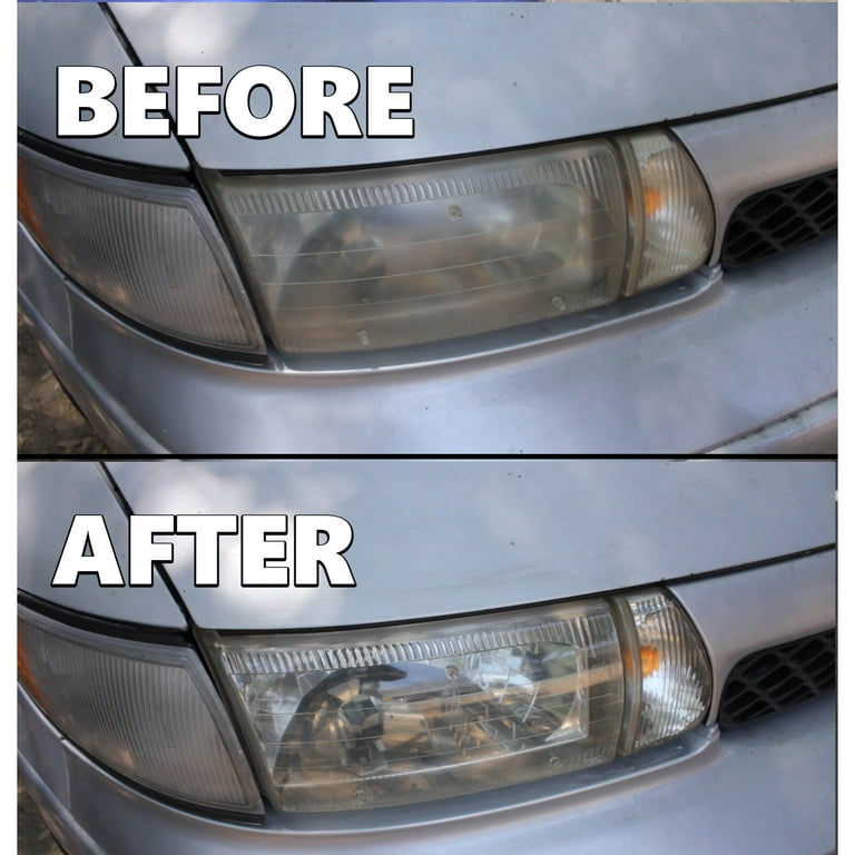 Before and After Cerakote's Headlight Restoration Kit