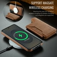 thumbnail image 4 of Decase for Samsung Galaxy S25+ Magnetic Case, Detachable Leather Wallet Case with Card Holder Slots,RFID Blocking Hybrid Back Cover,Wireless Charging Support,Shockproof Protective Cover,Brown, 4 of 10