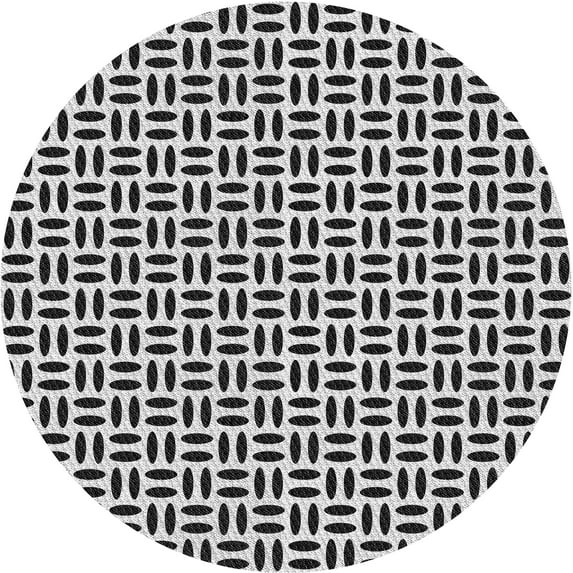 Ahgly Company Indoor Round Patterned Gray Brown Area Rugs, 6' Round