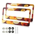 thumbnail image 2 of 2-Pack Aluminum License Plate Frame with 2 Holes for GM License Plate Cover with Free Screws Red Orange Painting, 2 of 8