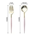 thumbnail image 3 of Efavormart 24 Pack | 6" Gold / Rose Gold Premium Plastic Fork / Spoon Utensil Set, Modern Heavy Duty Disposable Silverware, 3 of 11