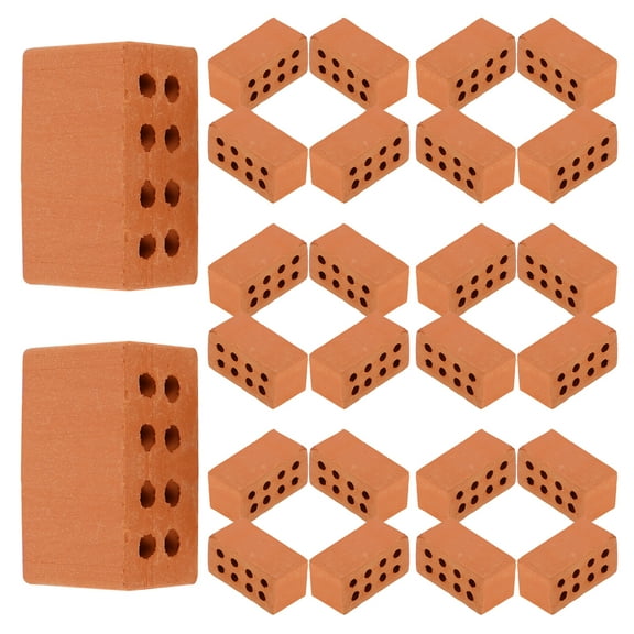 50pcs Miniature Bricks Realistic Fake Bricks Dollhouse Craft Supplies Mini Bricks Blocks for DIY Micro Landscape Architectural Model Diorama Materials