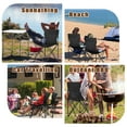 thumbnail image 5 of Coliware Outdoor Lightweight Folding Camping Chair, Oversized Oxford Portable Director Chair for camping with Carry Bag Cup Holder, Compact & 551lb Loading Capacity-Black, 5 of 7