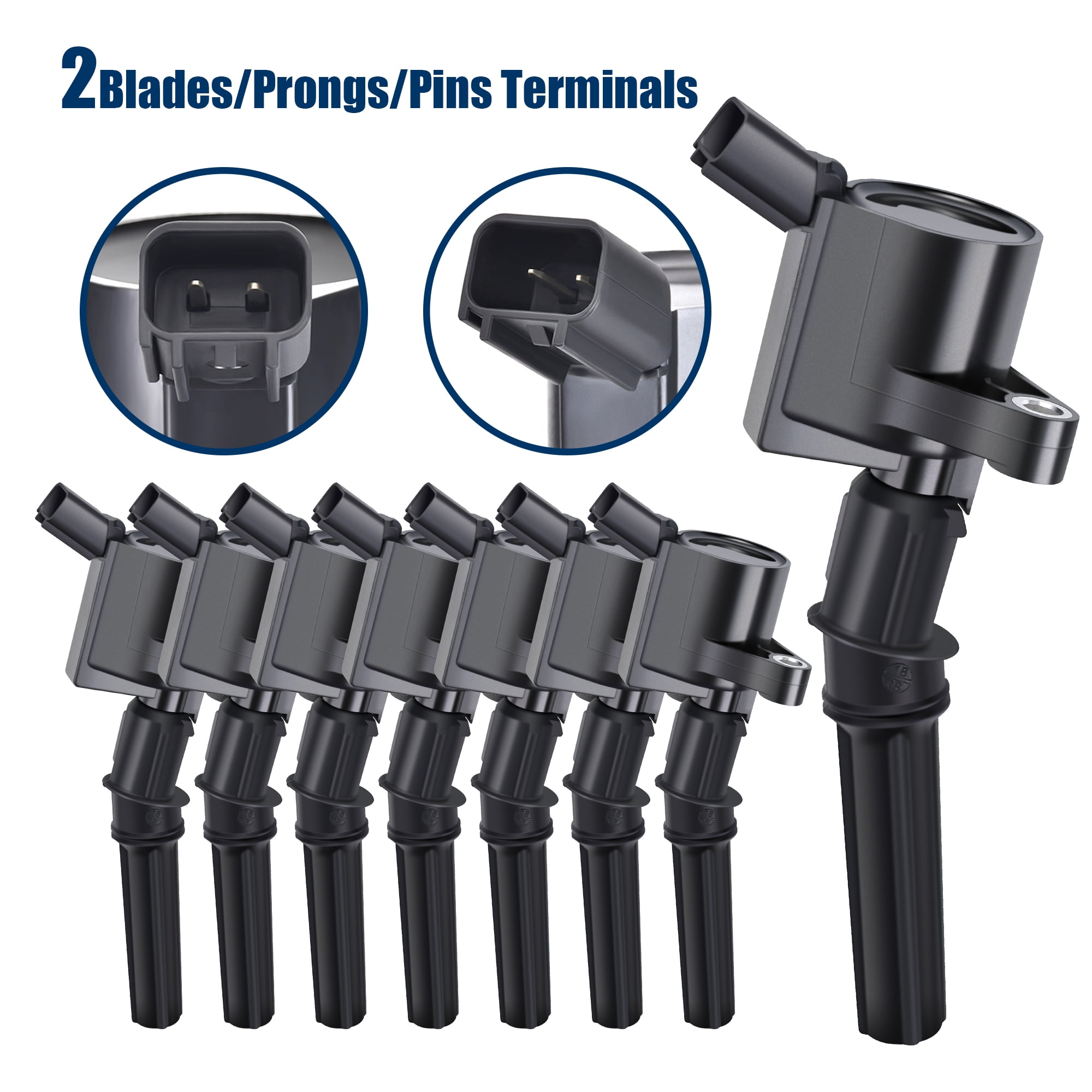 Set of 8 Ignition Coils DG508 & Motorcraft Spark Plugs SP479 for Ford F-150 F-250 Crown Victoria Expedition Mustang Lincoln Mercury Explorer 4.6L 5.4L V8  & Free Gift Anti-Seize Lubricant(5g)