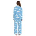 thumbnail image 3 of FORMRS Womens Pajama Set Long Sleeve Top and Pants with Pockets Soft Comfy Lounge Sleepwear, Sizes S-2XL, Cartoon Cloud Pattern, 3 of 7