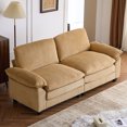 thumbnail image 5 of Zimtown 86" Oversized Modular Sectional Sofa with Corduroy Fabric, 2 Seats for Living Room, Khaki, 5 of 6