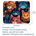 thumbnail image 5 of Cat Square Desk Mat Gaming Mouse Pad, 8.3x9.8 Inch Non-Slip Rubber Bottom Printed Design - Suitable for Office and Gaming, 5 of 6
