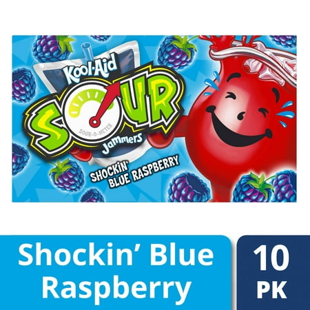 (40 Pouches) Kool-Aid Jammers Sours Blue Raspberry Flavored Drink, 6 fl (Best Tobacco Flavored E Juice 2019)