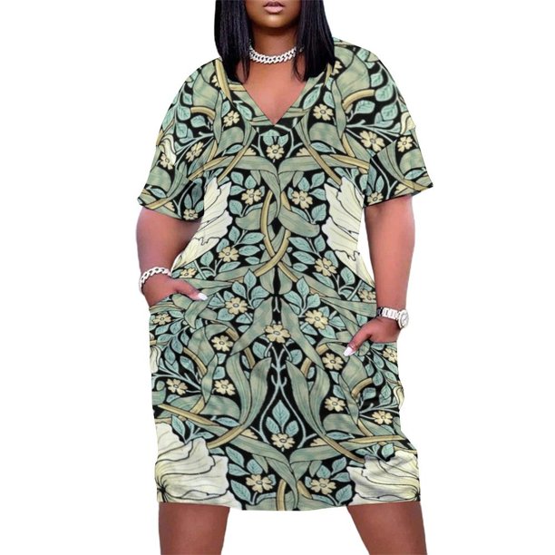 -Vestido largo holgado con bolsillos para mujer traje de noche para festival verano