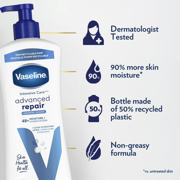 Vaseline Advanced Repair ボディクリーム Amazon.com : Vaseline Intensive Care Advanced Repair