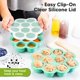 thumbnail image 4 of KeaBabi - Bandejas de silicona para congelador de alimentos con tapa, 2 onzas x 10 cápsulas de contenedor de almacenamiento de alimentos para bebés, fácil preparación de comidas de puré, mold, 4 of 5