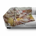 thumbnail image 2 of Seashells Soft Flannel Fleece Blanket, Pile of Seashells Nature Beach Theme Sea Starfish Spiral Shape Pattern, Cozy Plush for Indoor and Outdoor Use, 50" x 60", Coconut Cream Orange, by Ambesonne, 2 of 5