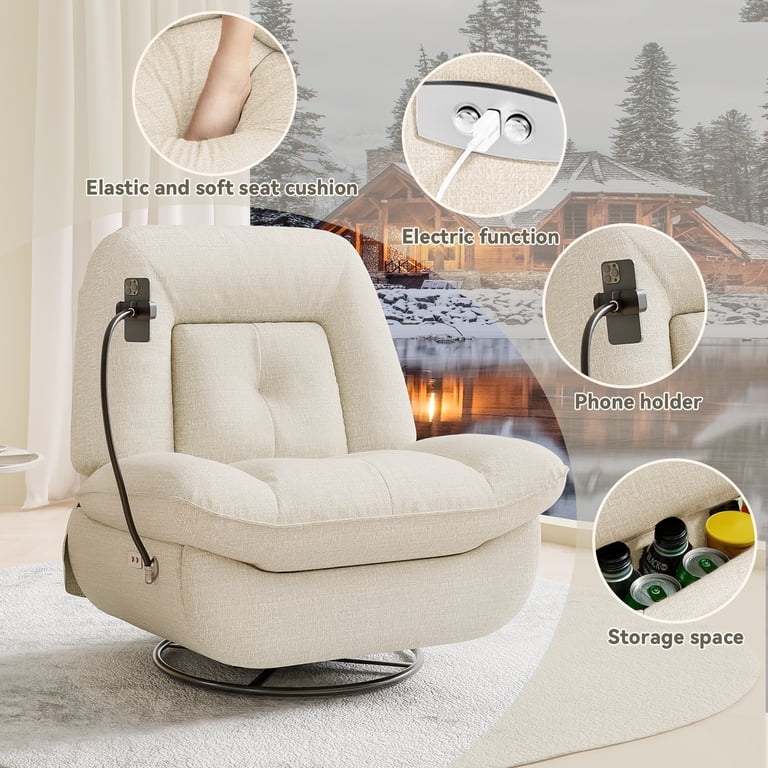 Sailvan Oversized Recliner Chair for Adults, Swivel Power Recliner