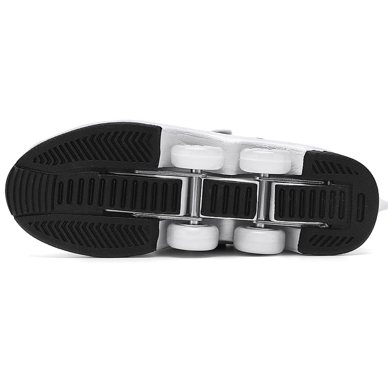 Roller Skates for Women Men, Shoes with Wheels for Girls, Kick Rollers Shoes Retractable for Boys, Adult Parkour Quad Roller Shoes, Inline Skates Children's Outdoor Skates